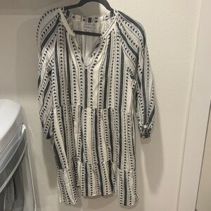 Evereve Black and White Striped Dress